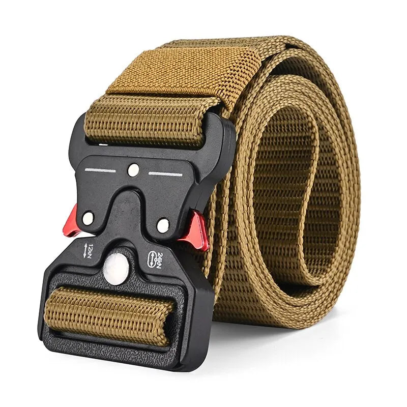 Cinturones tácticos multiusos para hombre, duraderos, diseño ajustable, para entusiastas de los deportes al aire libre, combina con jeans, para hombres y mujeres, 1 pieza/2 piezas