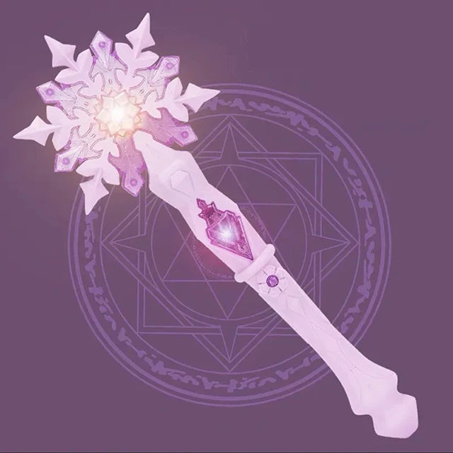 Baguette de neige princesse pour filles, jouet féerique, baguettes lumineuses, noël, Halloween, jouets pour enfants, flocon de neige, bâtons lumineux, Cosplay pour enfants