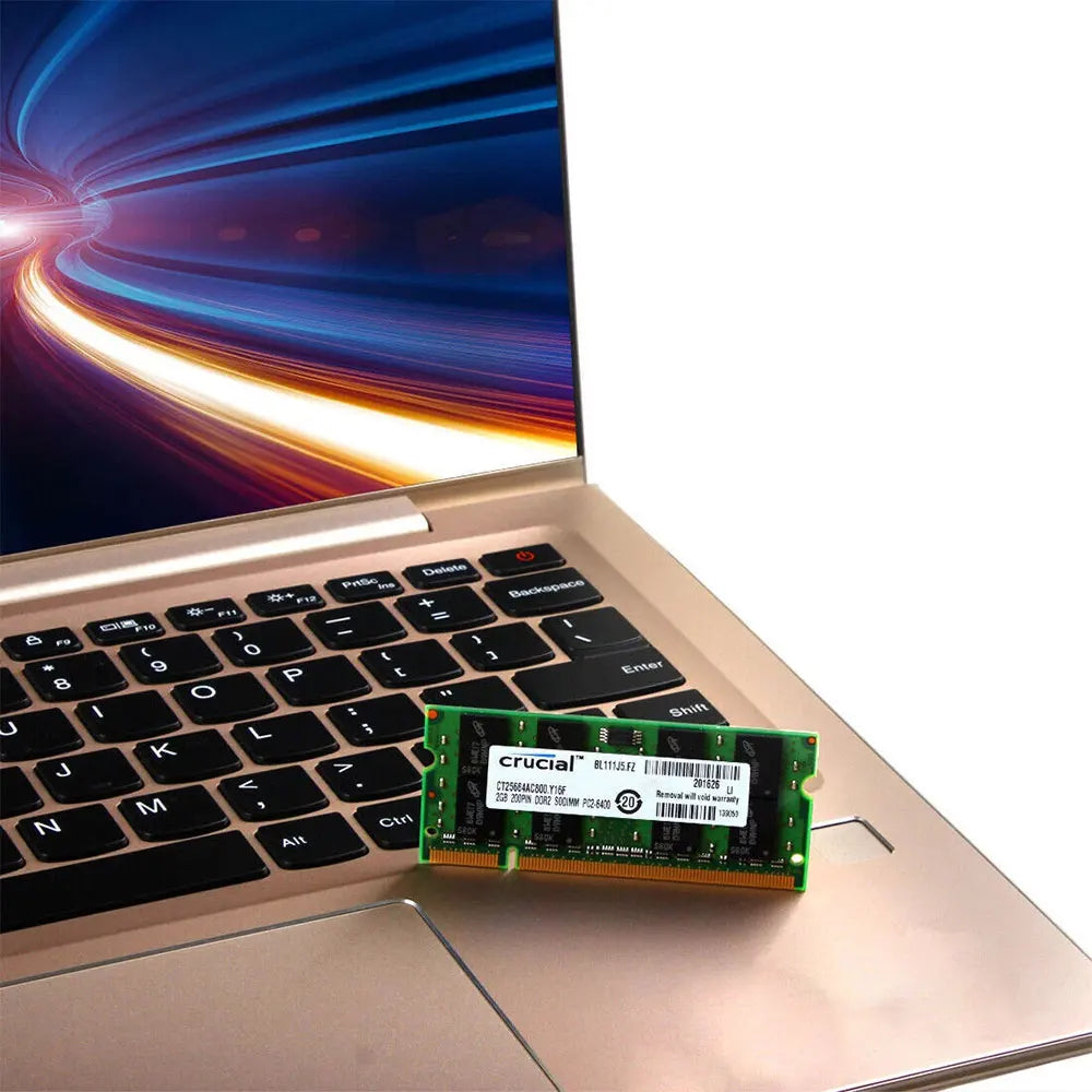 Mémoire Crucial pour ordinateur portable RAM DDR2 2GB 4GB (2x2GB) 667MHz 800MHz mémoire SODIMM PC2-5300 PC2-6400 Non ECC sans tampon pour ordinateur portable