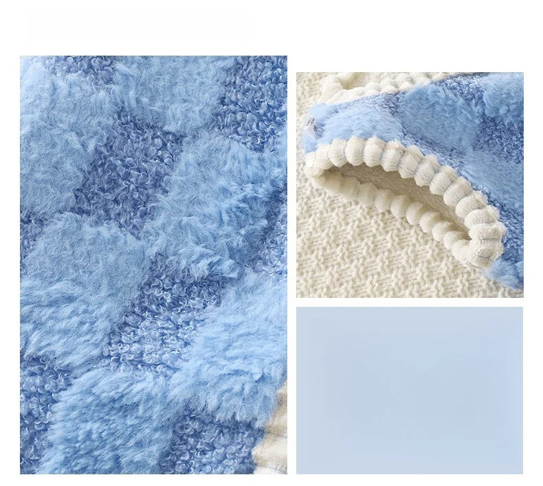 Chaqueta polar para niños, chaleco cálido de doble capa con estampado a cuadros, para niños y niñas, ropa de abrigo sin mangas para otoño e invierno