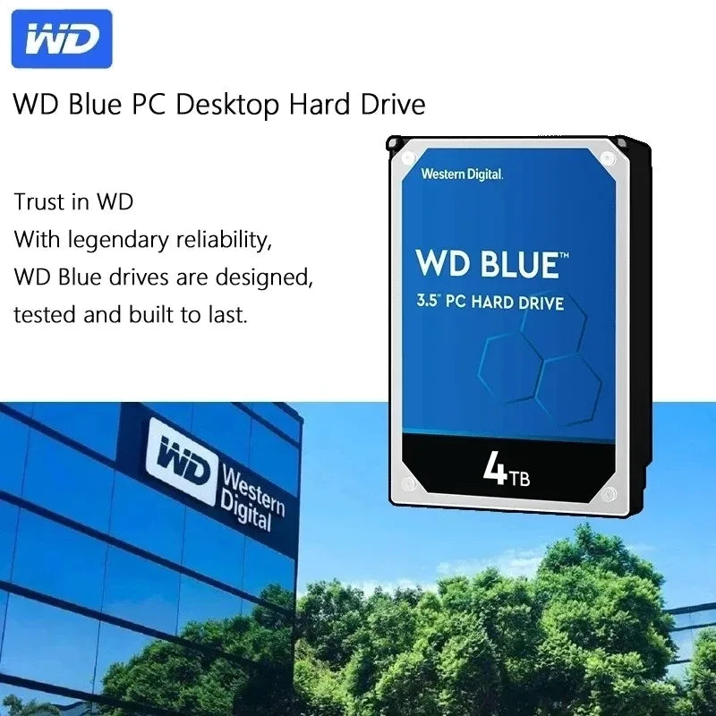 Disque dur interne WD Blue 3,5" SATA III 5400 RPM — 500 Go à 6 To