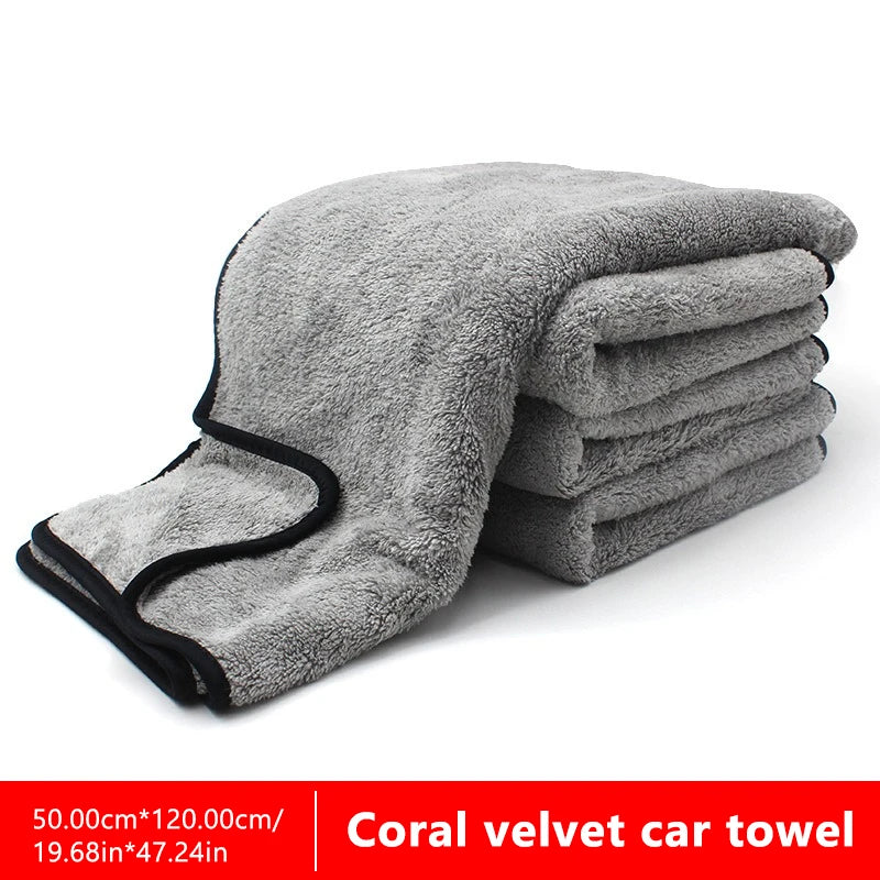 Serviette en microfibre pour voiture — multi-tailles, ultra douce, séchage automatique, super absorbante, sans rayures