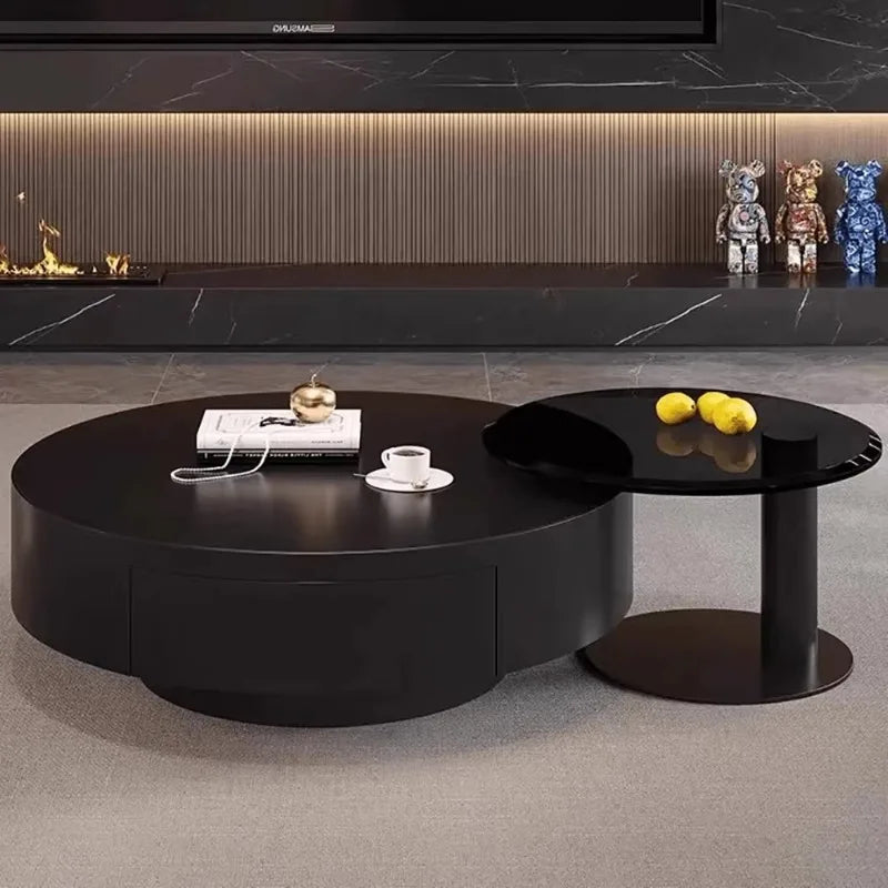 Table basse ronde moderne pour salon — mignonne, décor nordique, meubles