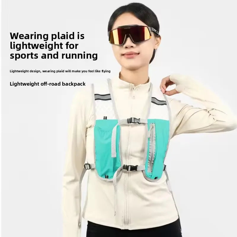 Ventes d'usine course hydratation gilet sac à dos pour randonnée cyclisme Marathon léger eau poitrine Pack avec poche de rangement pour téléphone