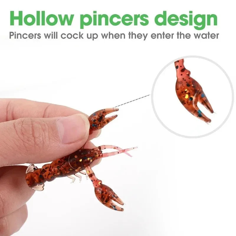 5/10/20 pièces leurres de poisson souples appâts de crevettes artificiels matériel de pêche homard écrevisses ver anguille aiguille nageurs gabarits outils de pêche
