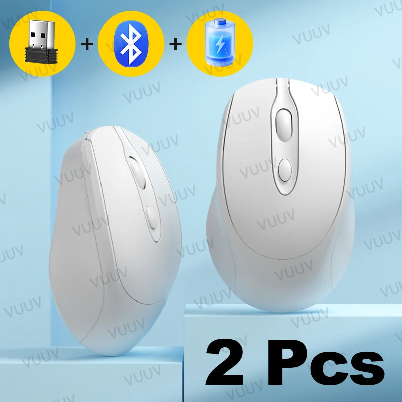 Souris Bluetooth sans fil Portable compacte ergonomique 2.4G USB silencieuse 1600DPI 500mAh Rechargeable pour PC tablette ordinateur Portable MacBook