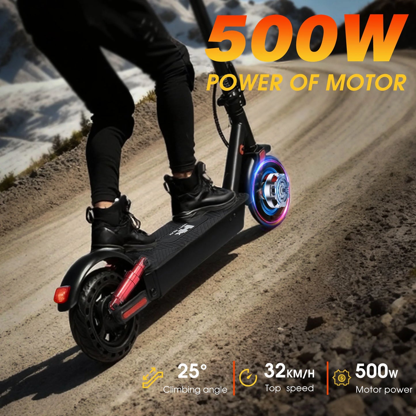 HUANCI D06 500W electric scooters adult e-scooter 36V25AH foldable escooters 32 KM/H 8.5 inch electric scooter