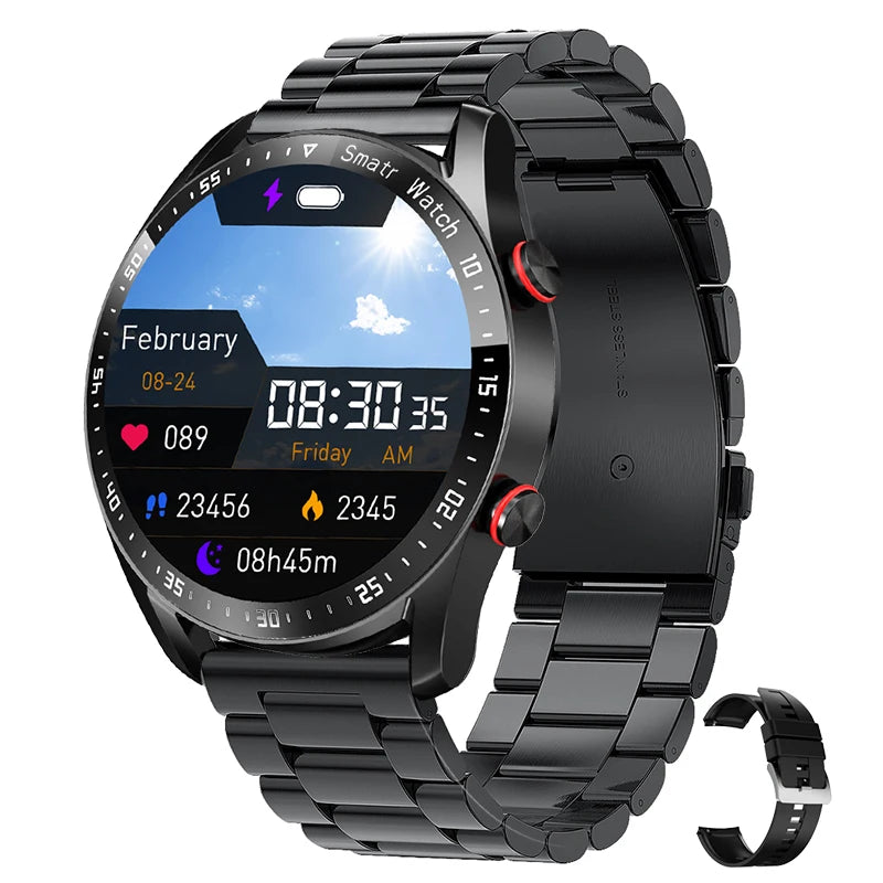 Smartwatch para hombres y mujeres, pantalla HD, Bluetooth, llamadas, GPS, monitor de ritmo cardíaco, resistente al agua IP68, nueva, 2024