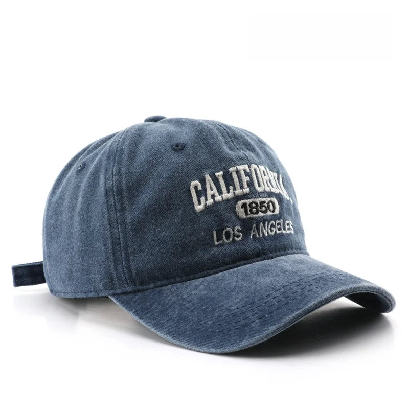 Men Women Embroidered Letter Baseball Cap Vintage Fashion Solid Adjustable Outdoor Sports Snapback Hat Distressed Gorras