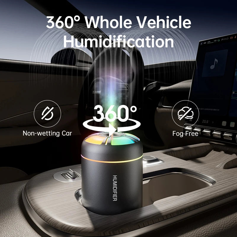 Humidificateur ultrasonique 5V USB 180ml, brumisateur, diffuseur d'arôme de voiture, purificateur d'huile essentielle avec lampe d'ambiance RGB, bricolage, plus frais d'air