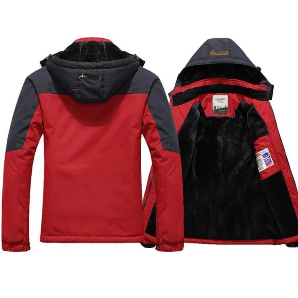 Men's Windproof Parka, Thick Warm Windproof Fur Coats, Hooded Military Style, Men's Anorak Winter Jackets