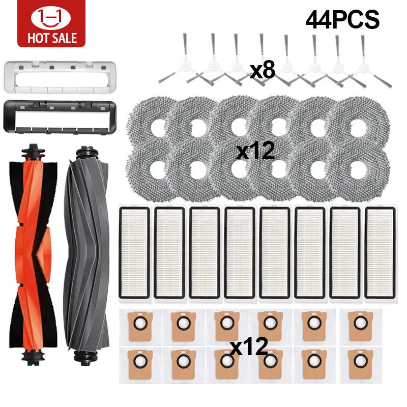 Bolsa para polvo para robot aspirador Xiaomi X20 + / X20 Plus, accesorios de trapeador y rejilla, cepillo lateral principal, filtro Hepa, piezas de repuesto