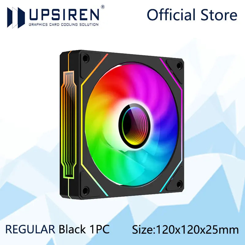 UPSIREN UF-1 PRISM 4 PRO ventilateur de châssis d'ordinateur 12 cm ARGB 4 broches PWM ventilateur de refroidissement silencieux 12 V grand Volume d'air 45CFM/600-1500 tr/min