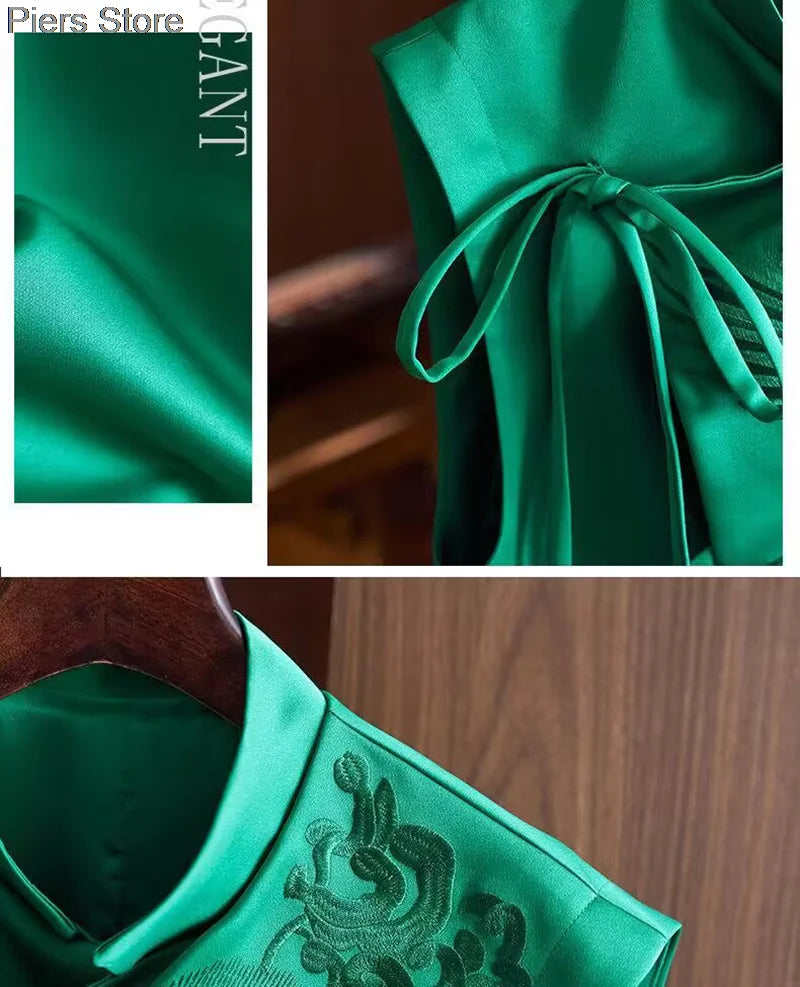 Débardeurs ethniques vintage pour femmes, chemisier Hanfu imprimé de style chinois, vêtements traditionnels chinois, costume Tang, chemise Gilet, nouveau