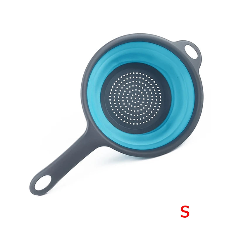 Passoire pliable en silicone avec poignée — égoutter pâtes, légumes, fruits, cuisine