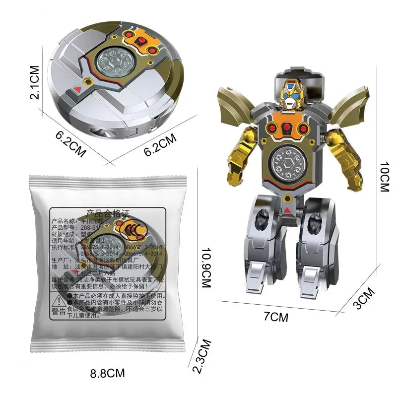 Giroscopio giratorio de descompresión creativa, resistente a las caídas, robot de deformación mecánica, juguete para niños, regalo para niño, nueva colección