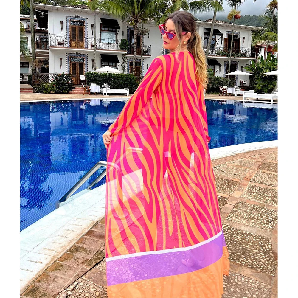 Blue Eyes Bikini Cover-Up, Tuniques de plage, Long Kaftan, Robe de plage, Sarong, Maillots de bain