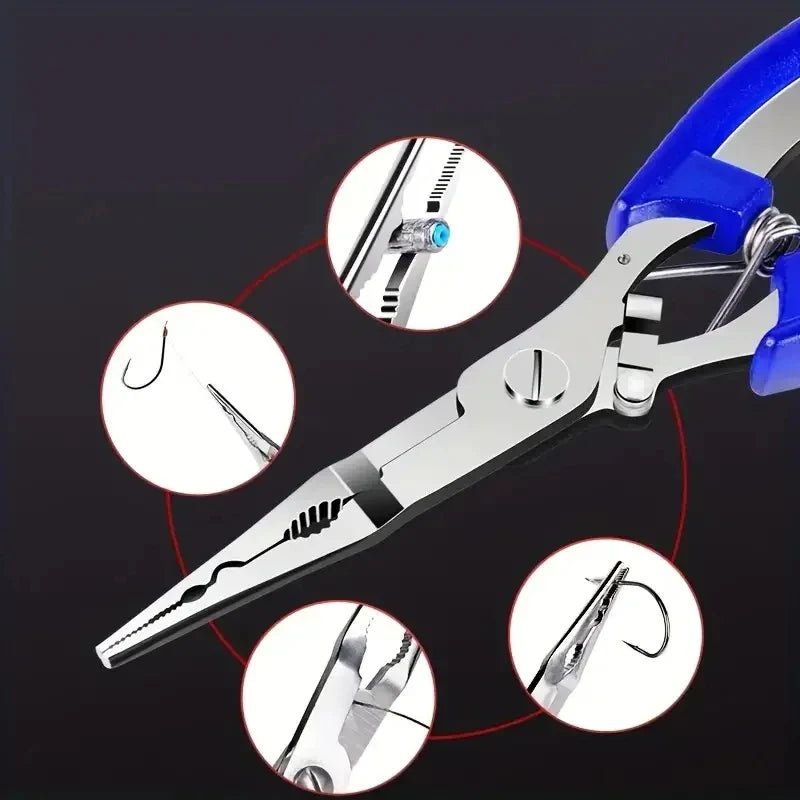 Pince de Pêche en Acier Inoxydable — Outil Multifonction Pro