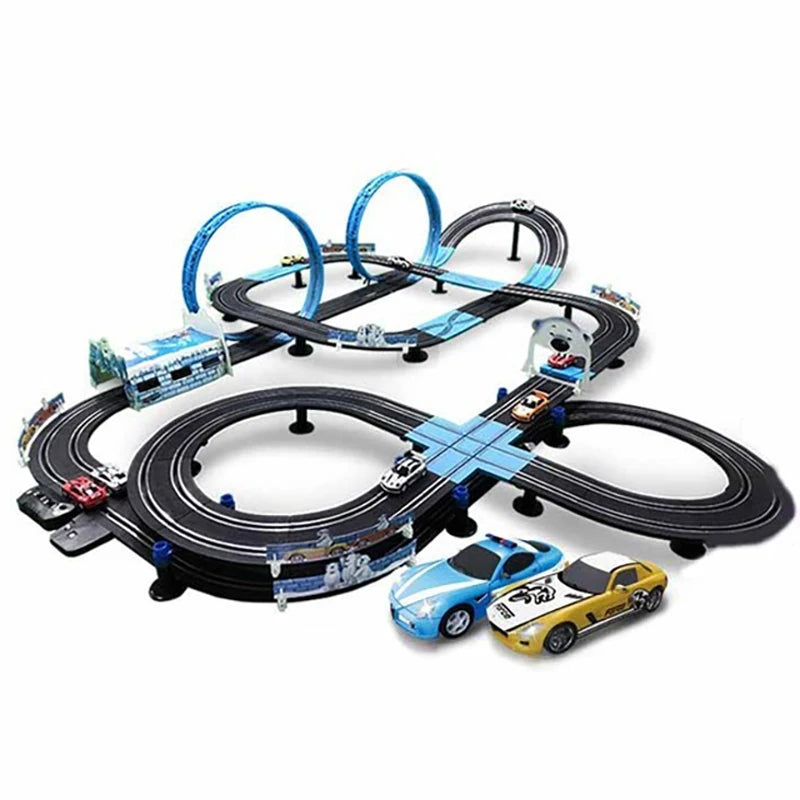 Sonic Storm – juego de juguete de tren eléctrico, mando a distancia doble, pista de carreras de coches, circuito de Autorama, juguete para niños y niños pequeños