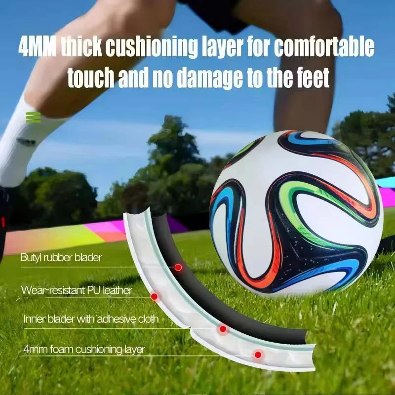 Ballon de Football PU Taille 5 Renforcé — Professionnel Entraînement & Match Équipe