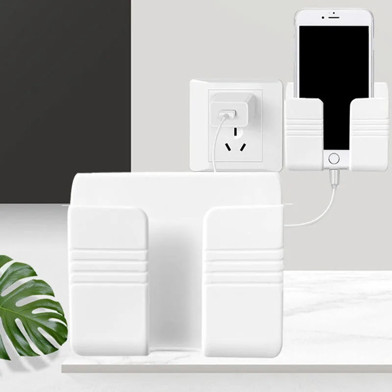 Boîte de rangement murale multifonction, 1 à 4 pièces, organisateur sans poinçon, télécommande TV, bricolage, prise de téléphone portable, support de charge