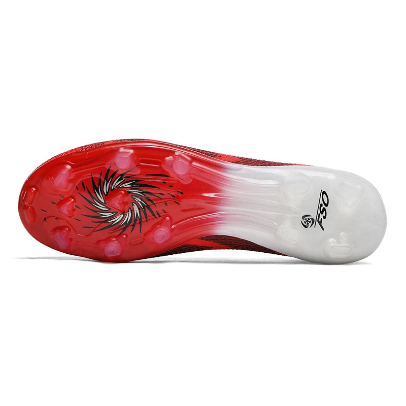 Chaussures de Football FG Homme Microfibre Montantes Sans Lacets — Niveau Avancé, Pelouse EU 34–46