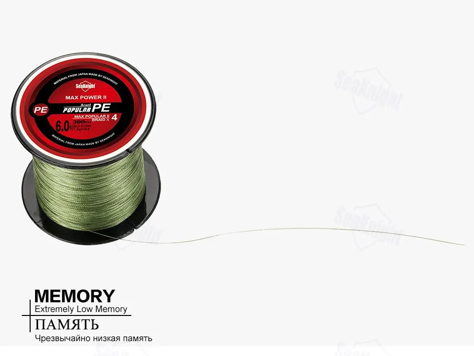 SeaKnight TriPoseidon Série 4 Brins Multifilament Ligne De Pêche 300M PE Ligne Tressée Lisse Carpe Pêche 15lb 20lb 25lb 30lb
