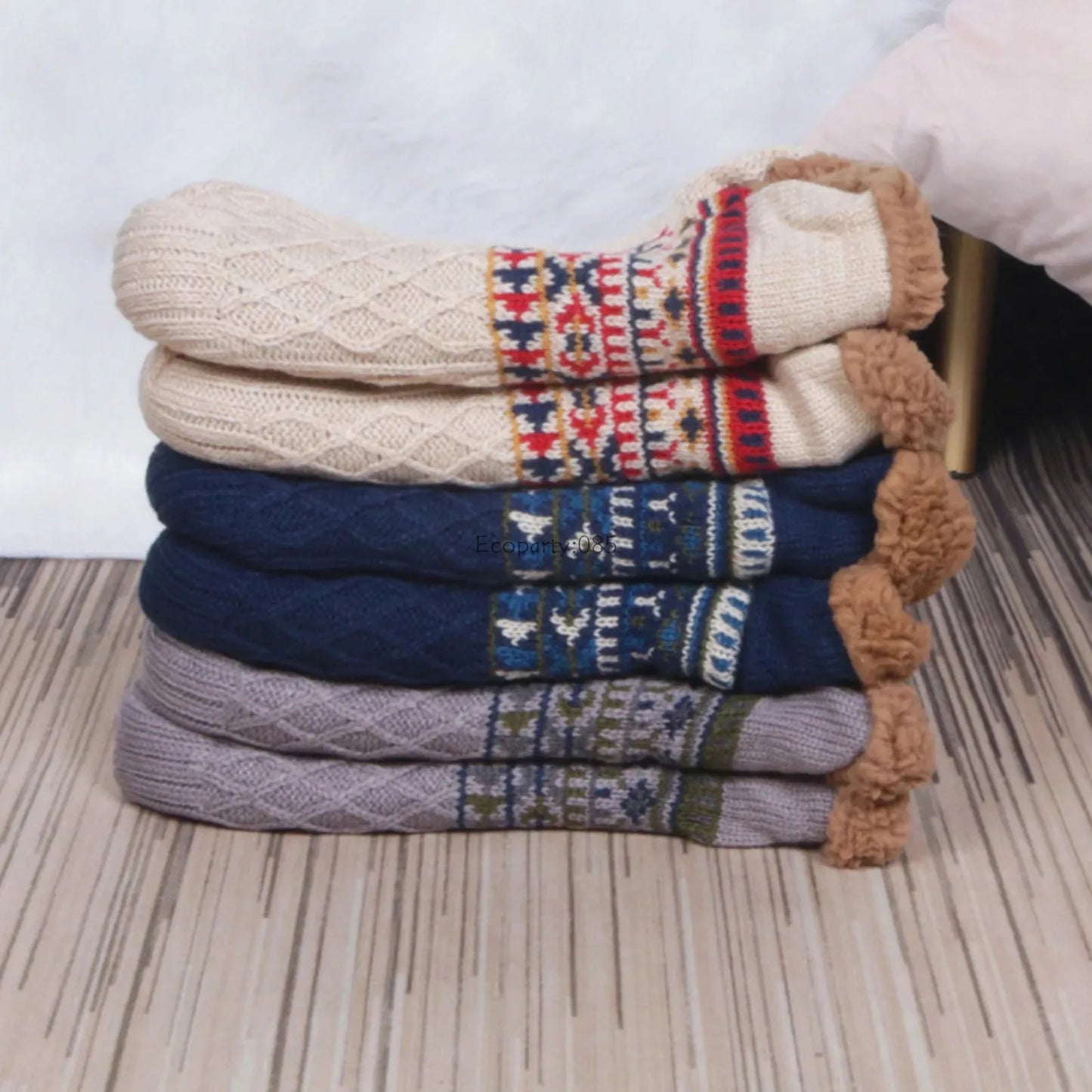 Super Warm Non-Slip Floor Socks for Women and Men, Snow Socks, Sleeping Mat, Slippers, Velvet Boots, Homewear