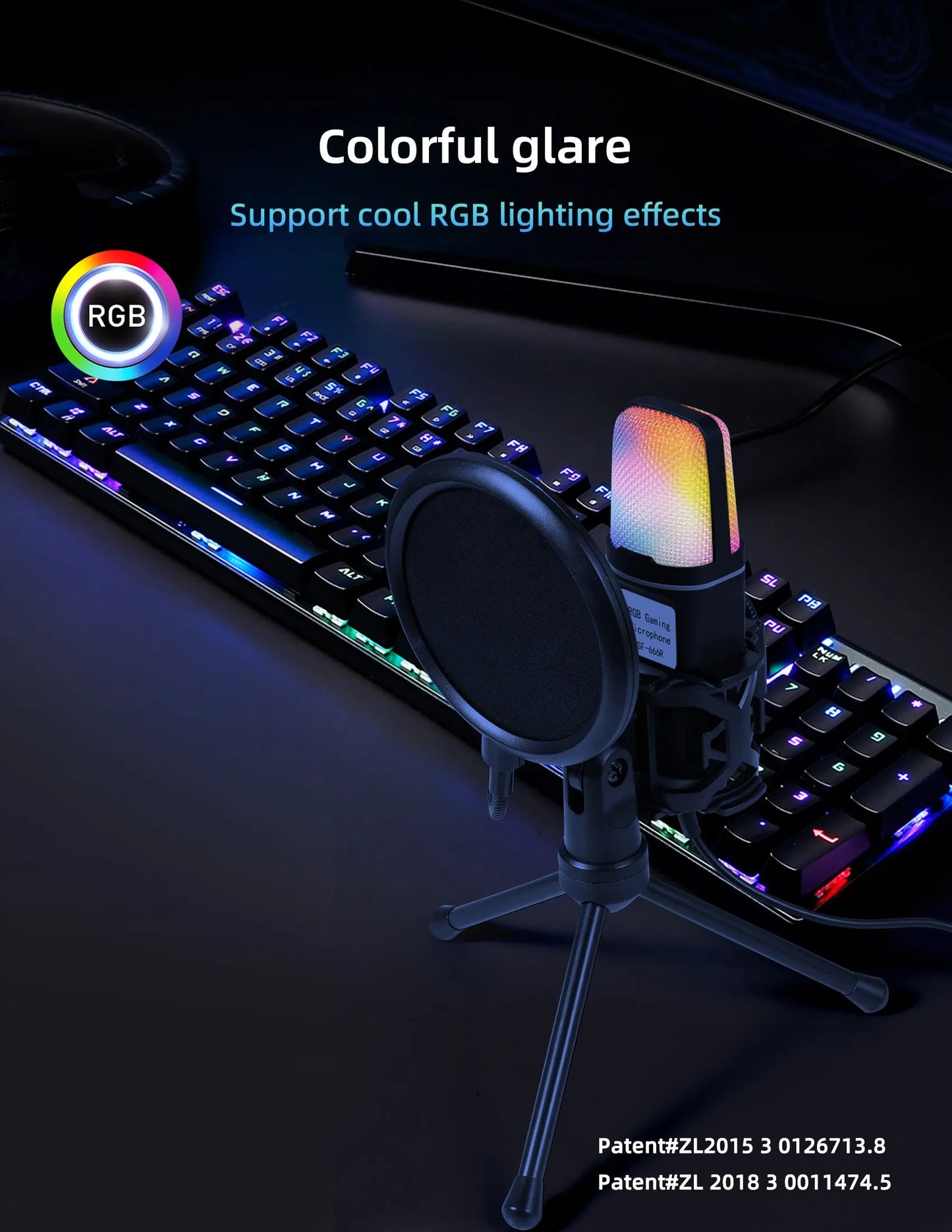 Microphone USB à condensateur pour gaming et podcast – Micro filaire pour PC, streaming et karaoké