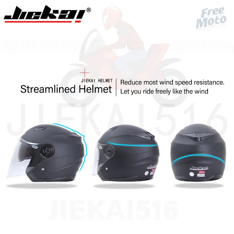 Casque Moto Scooter Double Lentille Vintage — Quatre Saisons Course Demi Casque