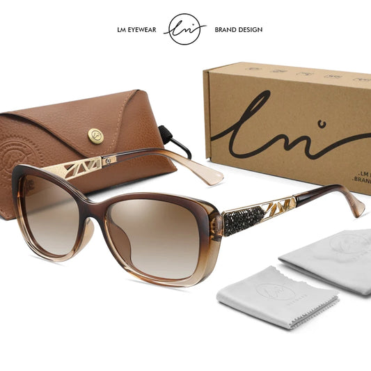 LM 2024 gafas de sol de mujer con lentes degradadas polarizadas, diseño de lujo para damas, elegantes, UV400, gafas de moda, Lunette De Soleil Femme