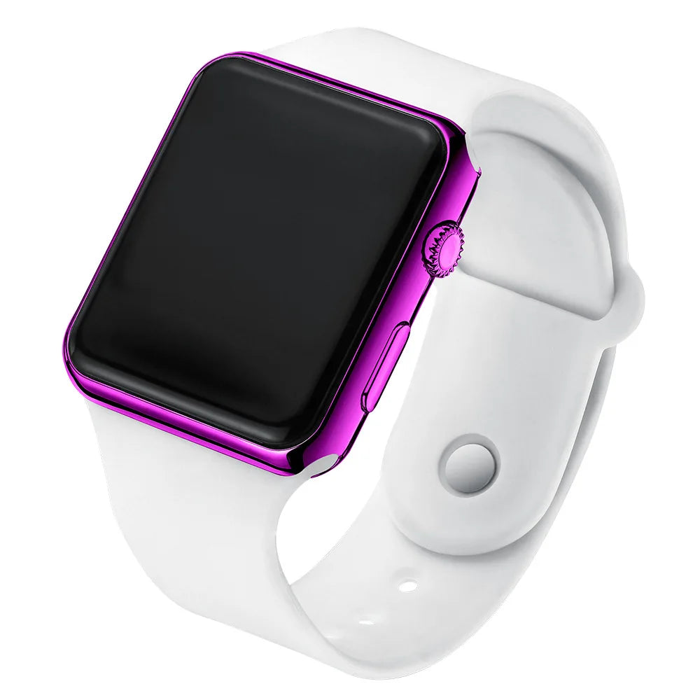 Reloj digital sencillo para hombres y mujeres, deportivo, de moda, electrónico, LED, correa de silicona negra, reloj de hombre informal, Reloj Hombre
