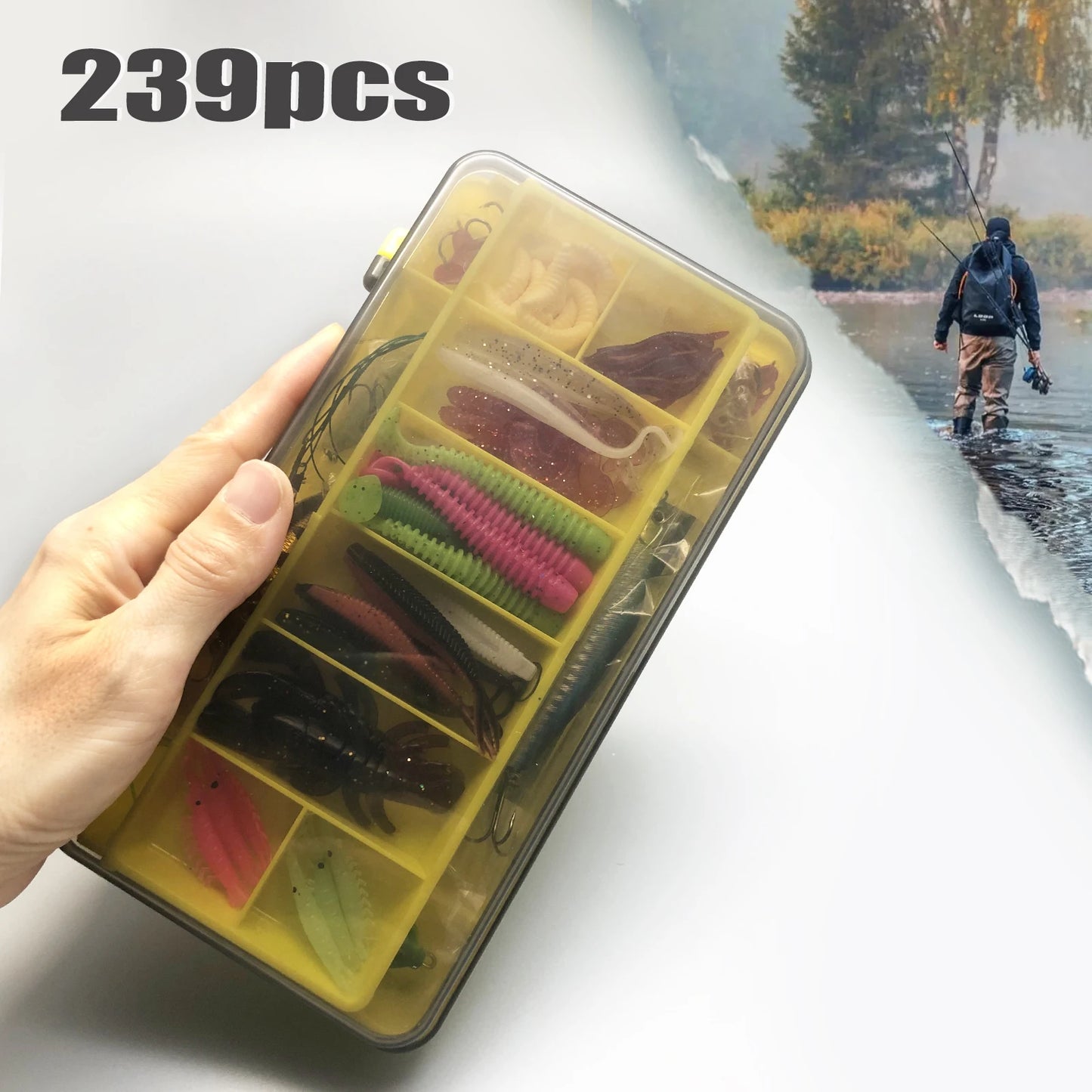 Kit de Leurres de Pêche 83/133/193/239/409 pièces pour Truite/Brochet/Perche - Ensemble Multicouches avec Équipement Pro et Boîte de Pêche Tactique