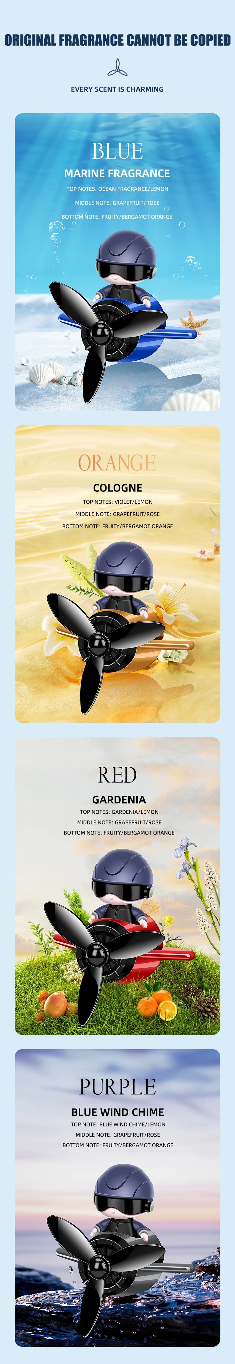 Désodorisant de voiture, aromathérapie, accessoires automobiles, diffuseur de parfum intérieur, Force aérienne créative, petit avion, Design de dessin animé