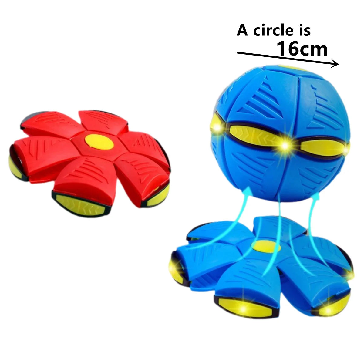 Blue Flying Saucer, Foot Pressure Decompression Air Ball, Parent-Child Outdoor Toy, Fun Magic Deformation