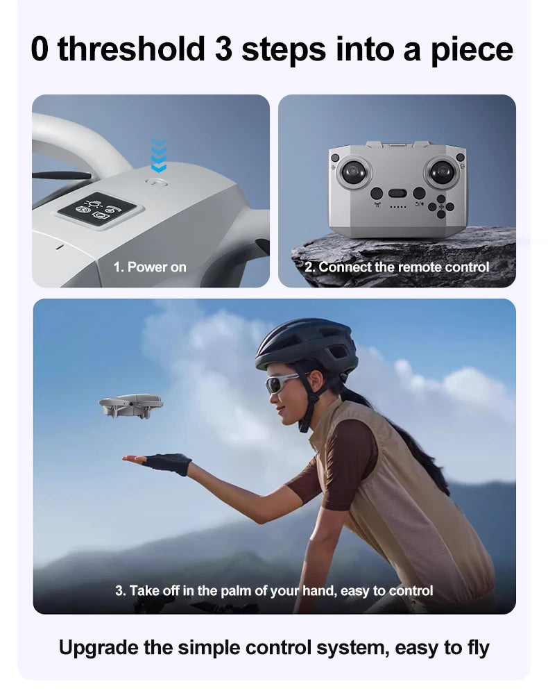 Drone Lenovo Gt3 Max 8k Hd Fotografía Aérea Pantalla Grande Posicionamiento de Flujo Óptico Motor Sin Escobillas Evitación Inteligente de Obstáculos