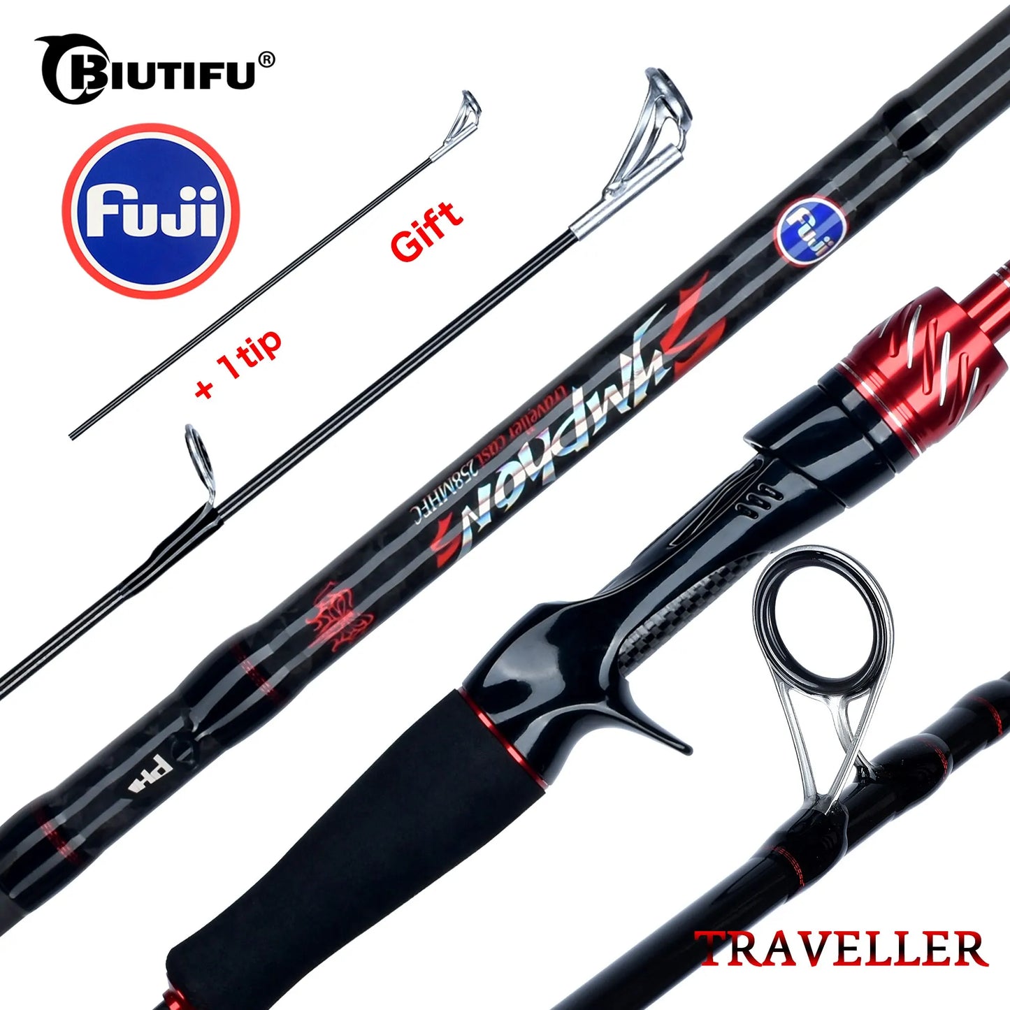 BIUTIFU-Leurre de pêche en carbone Spinning, Mini Rock Fishing, Fuji Baitcasting, Phishger Fast 5-42g, 1.8 m, 2.1 m, 2.4 m, 2.7 m, 3.0m, Le plus récent