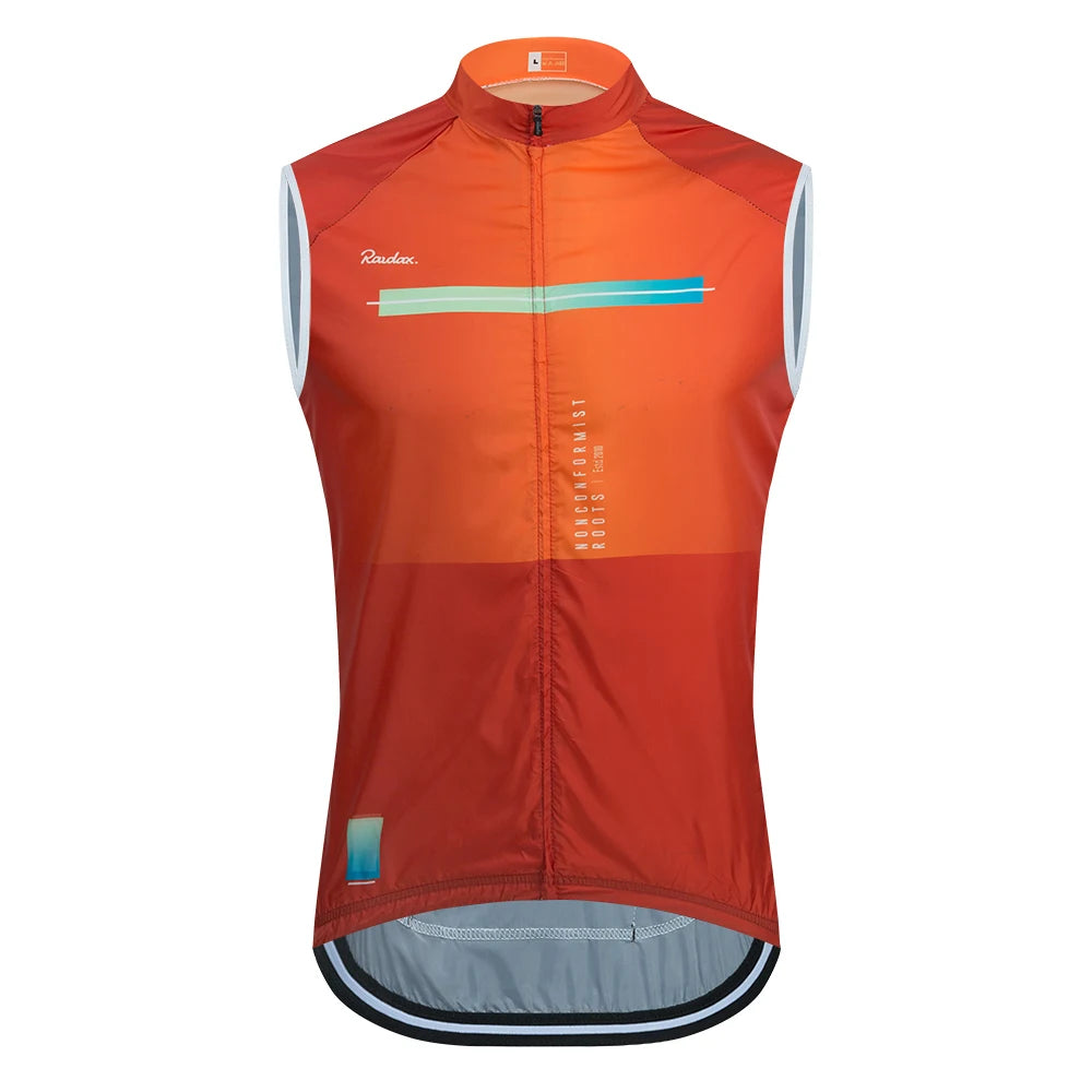 Raudax – Chaleco de ciclismo sin mangas para hombre, de malla, camiseta interior, cortavientos, ropa de ciclismo, chaleco de moto