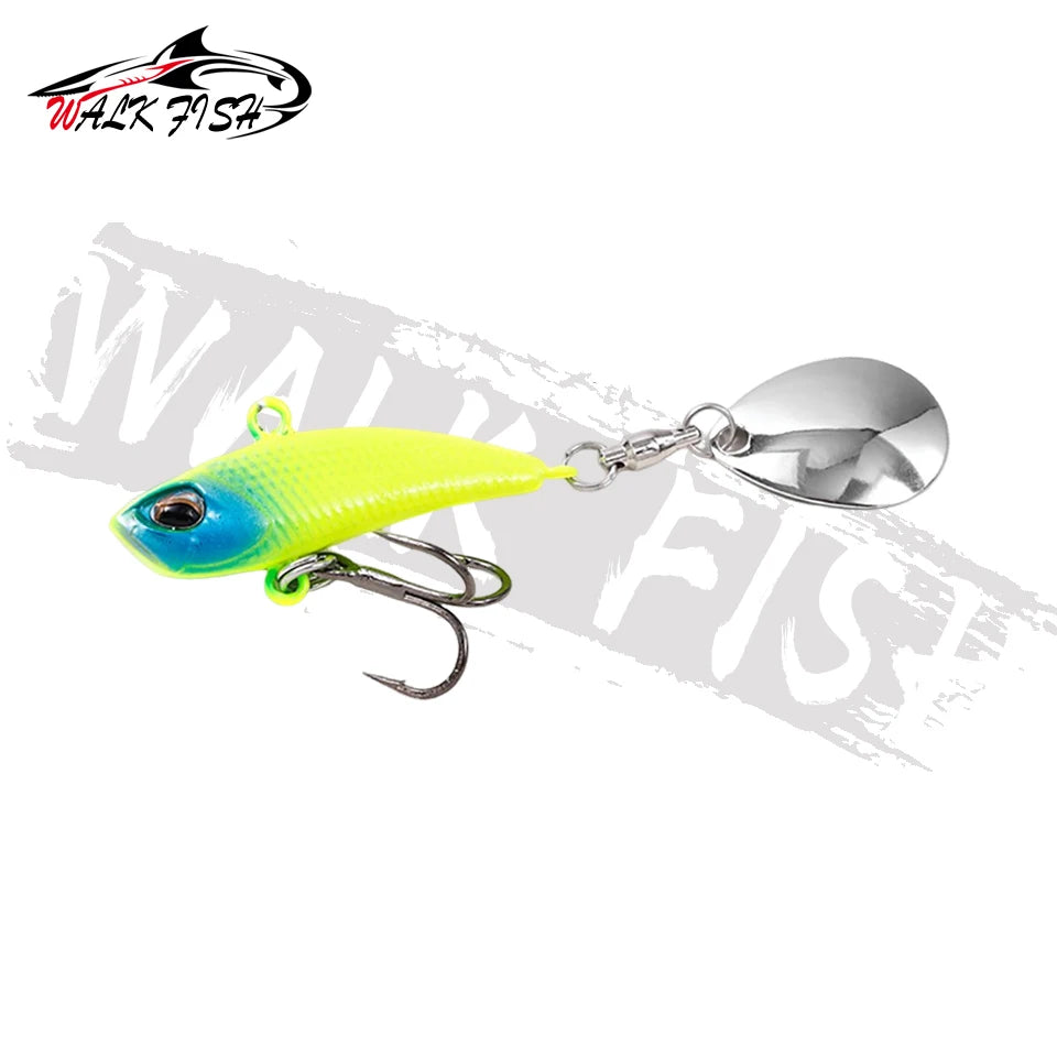 WALK FISH 7g 11g 15g 21g Spinner appât métal VIB leurre de pêche queue rotative Vibration paillettes japon Wobbler pêche à la traîne appât Pesca