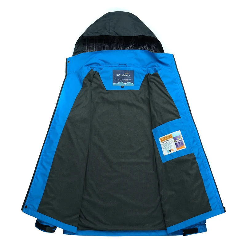 TRVLWEGO Camping randonnée veste hommes automne Sports de plein air manteaux escalade Trekking coupe-vent voyage imperméable vestes noir