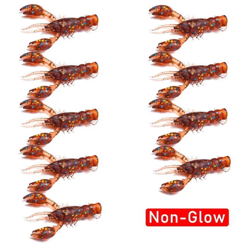 5/10/20 pièces leurres de poisson souples appâts de crevettes artificiels matériel de pêche homard écrevisses ver anguille aiguille nageurs gabarits outils de pêche