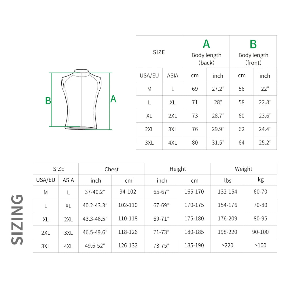 WOSAWE Chaleco térmico polar de invierno para hombre, chaqueta de ciclismo sin mangas, ropa de ciclismo para otoño, chaleco cálido sin bolsillos