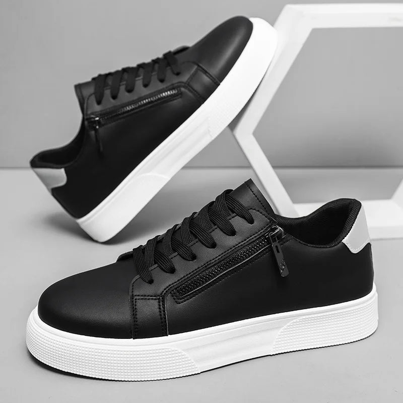Zapatillas deportivas casual para hombre joven, estilo coreano, transpirables y versátiles, blancas, tallas grandes, nueva colección primavera-otoño 2026