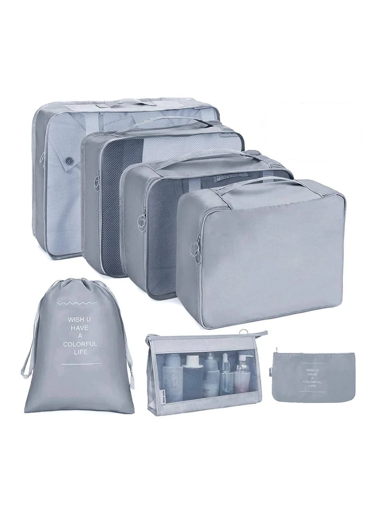 7/8/9/10 pièces ensemble organisateur de voyage sacs de rangement valise emballage Cubes ensemble étuis Portable bagages vêtements chaussure bien rangé pochette pliante