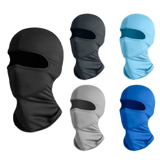 Masque en soie glacée unisexe, 1 pièce, pour moto, pêche, vélo, coupe-vent, écharpe d'été, couvre-visage pour hommes et femmes