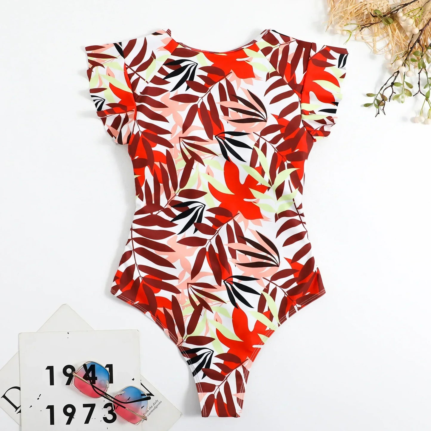 Maillot de bain une pièce avec fermeture éclair, robe courte, à la mode, Sexy, Bikini, épais, imprimé, vêtements de plage, été, 2024