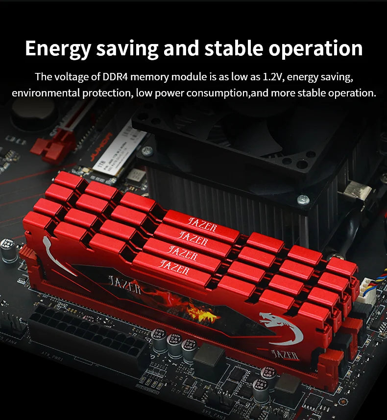 Barrette RAM DDR4 JAZER 8 Go / 16 Go 3200 MHz — Mémoire PC Bureau