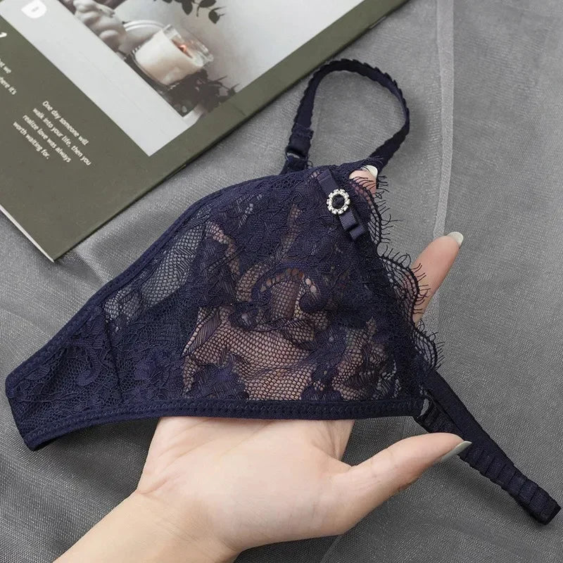 G-String Dentelle Femme — Culotte Lingerie Taille Basse Couleur Unie