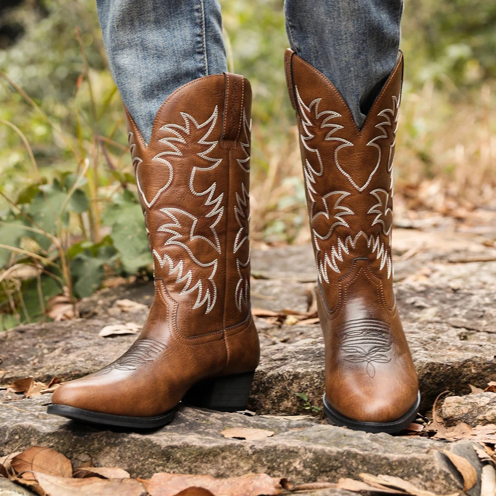 Bottes Western Cowboy pour Homme — Style Authentique & Robuste