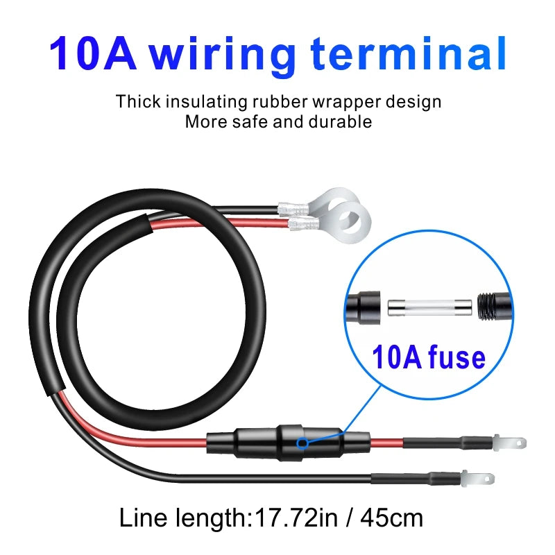 Fast Charge LED Voltage Display for Truck 12V/24V Motorcycle RV Boat Marine QC PD 3.0 Car Charger Auto Cell Phone Charger